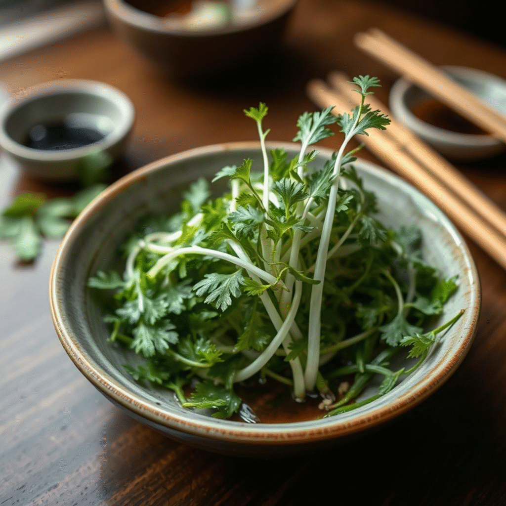 Ensalada Japonesa Mizuna - Hojas Verdes Auténticas 1