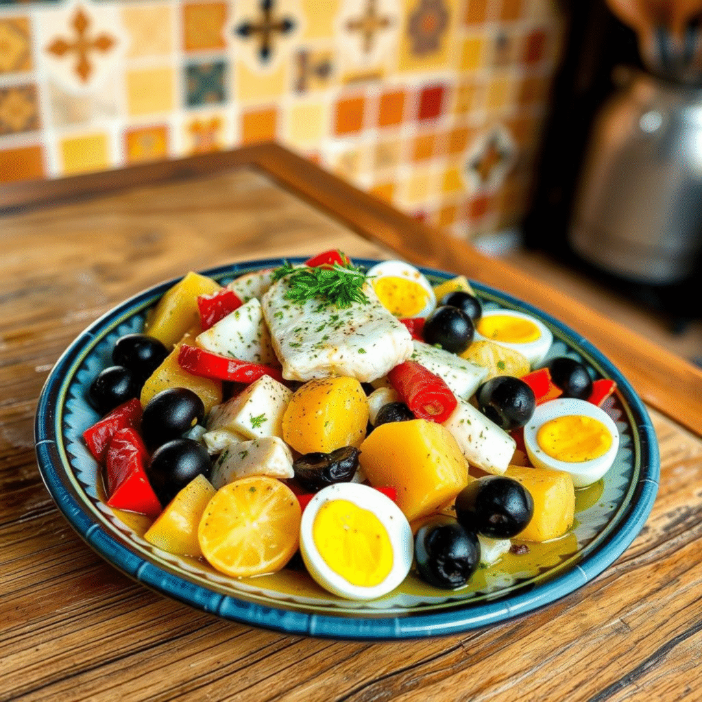 Ensalada Malagueña Auténtica - Receta Tradicional Española con Bacalao y Patatas