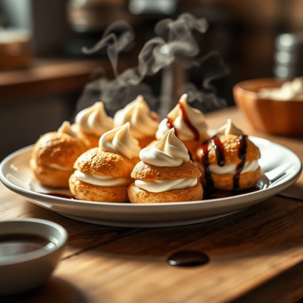Profiteroles Franceses Auténticos con Pasta Choux y Crema Chantilly 1