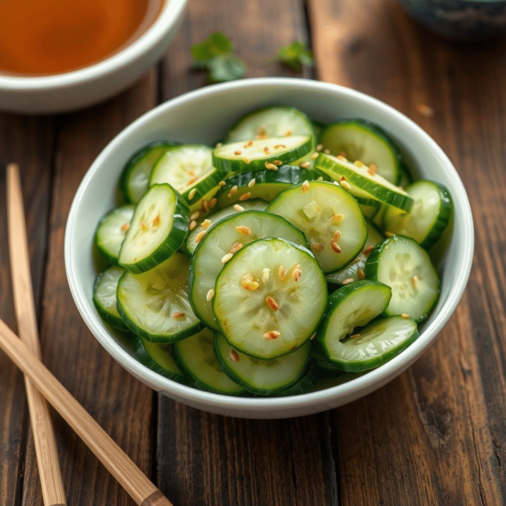 Receta Fácil de Ensalada China de Pepino Fresca con Sésamo 1