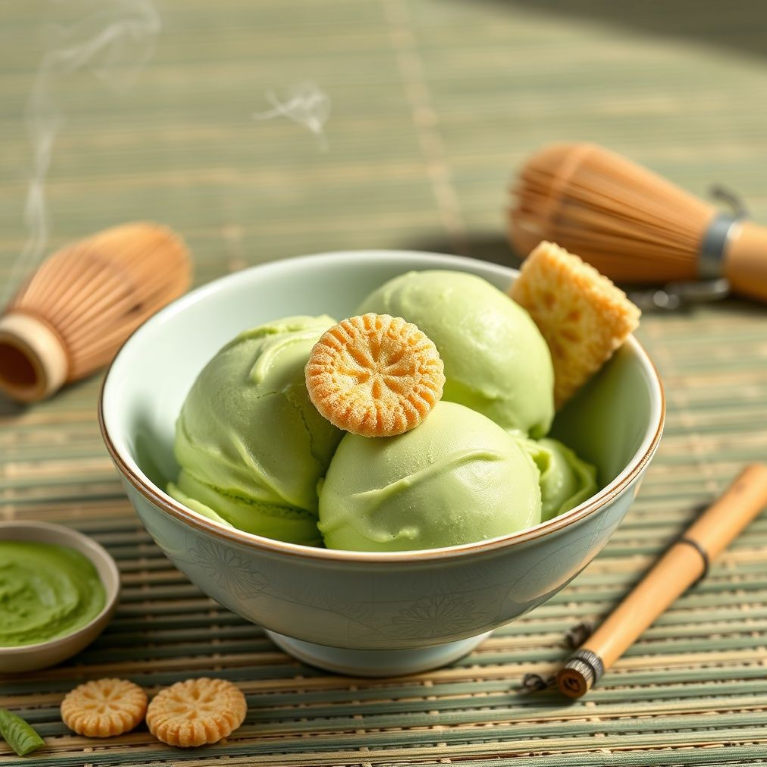 Matcha ice cream receta fácil helado cremoso té verde japonés tradicional casero