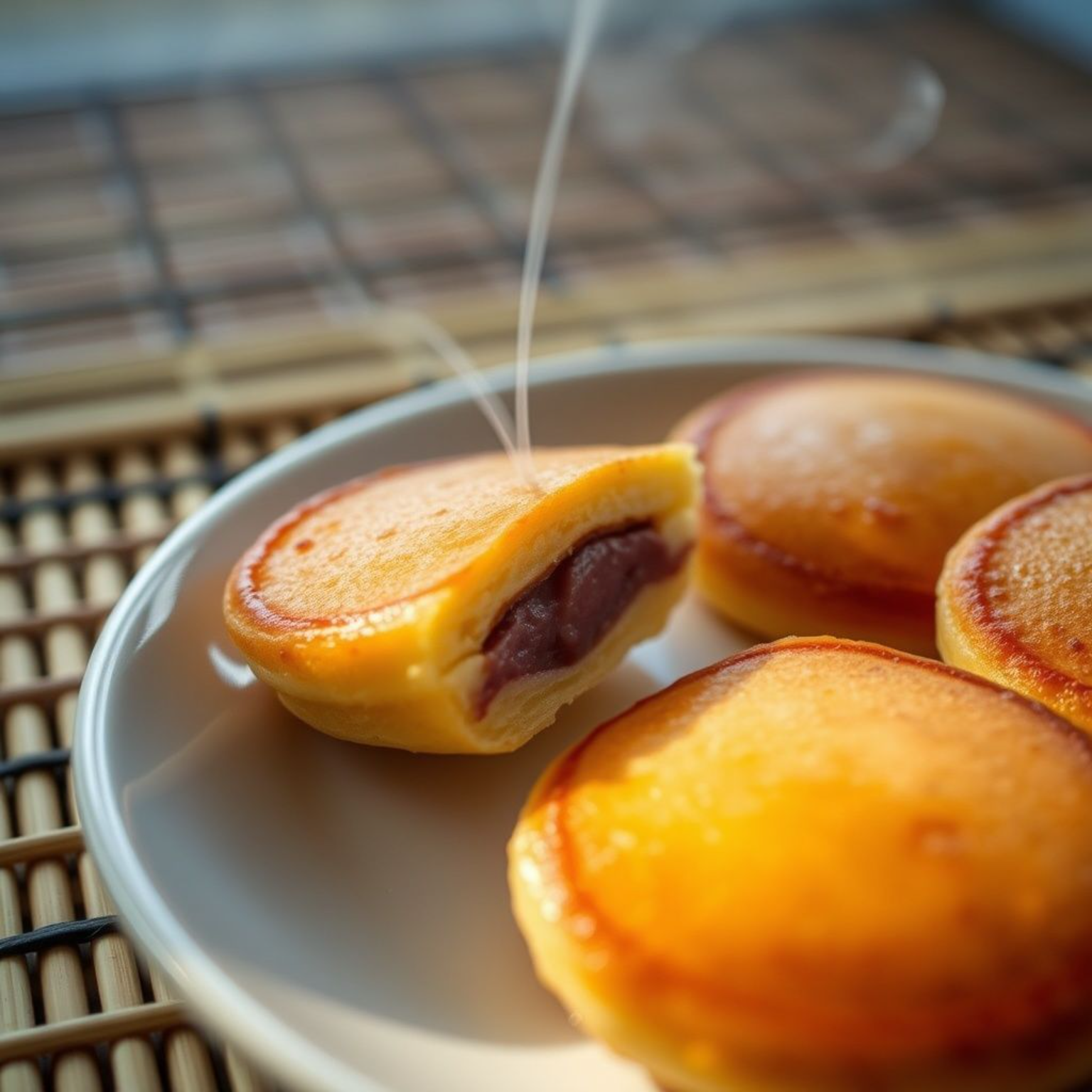 Dorayaki casero japonés receta fácil panqueques rellenos pasta frijol azuki anko dorado esponjoso
