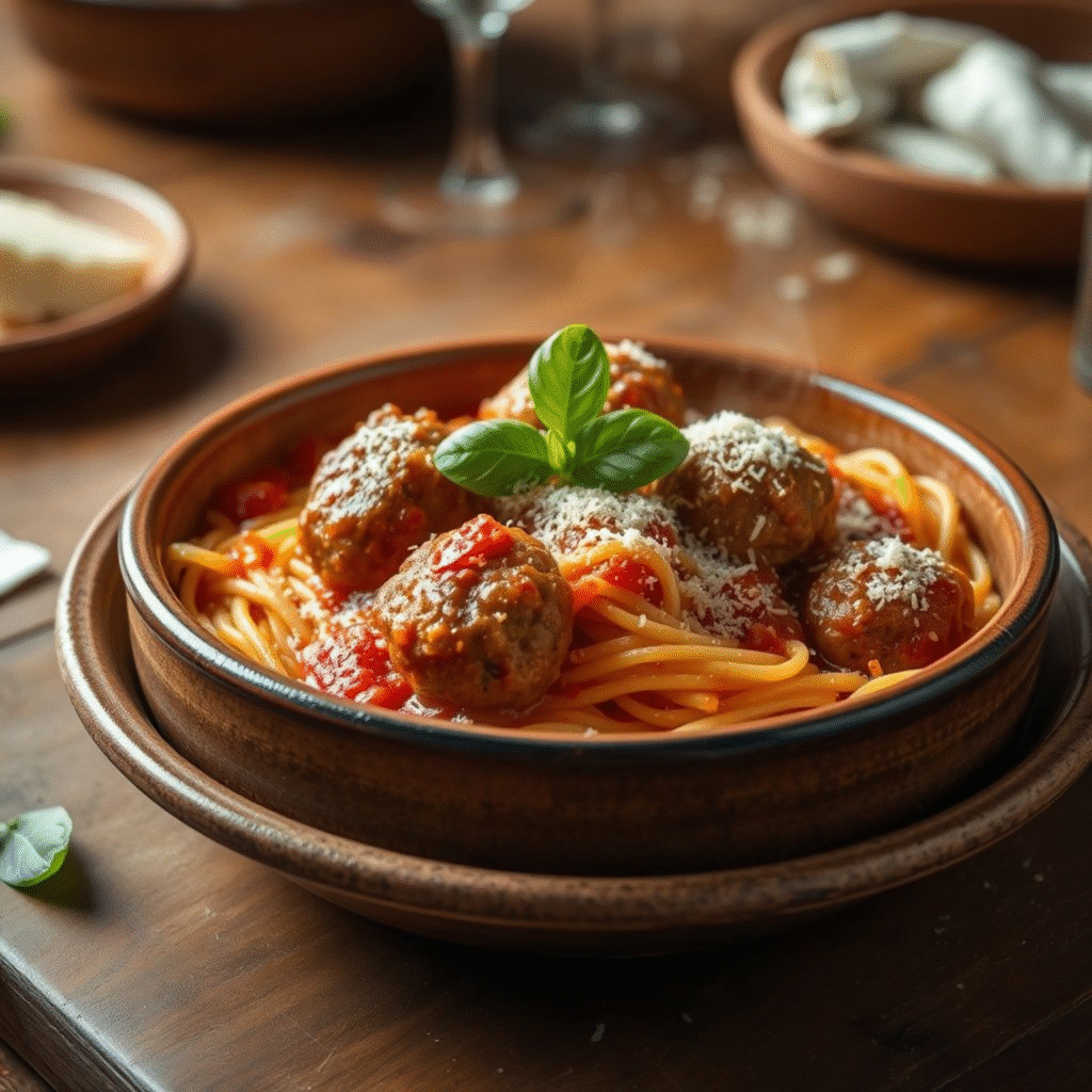Receta Facil de Pasta con Albondigas Italiana Tradicional 1