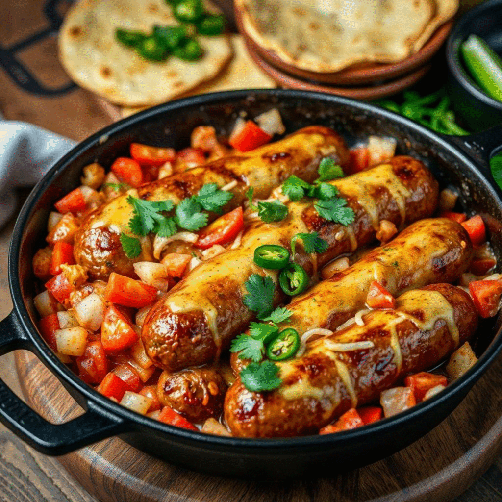 Receta de Salchichas a la Mexicana - Platillo Tradicional con Queso 1