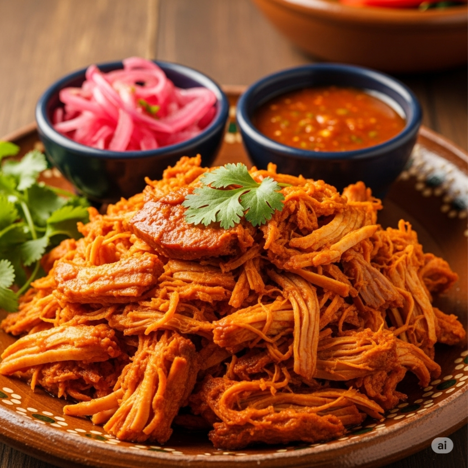 Auténtica cochinita pibil mexicana recién preparada con achiote, servida en tortillas con cebolla morada - receta fácil paso a paso