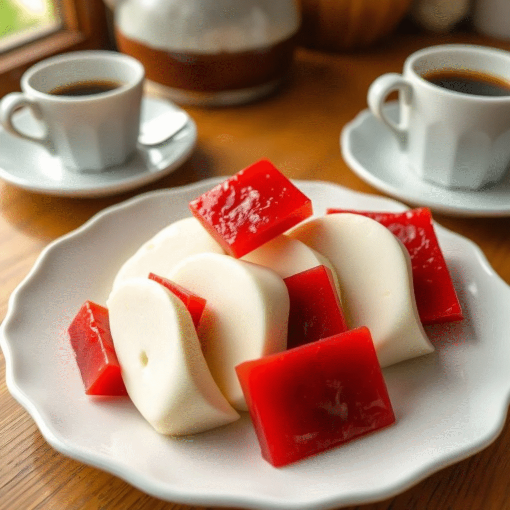 Romeu e Julieta Brasileño - El Postre Romántico Más Fácil del Mundo Romeu e Julieta brasileño auténtico - queso fresco con dulce de guayaba en presentación elegante, receta fácil 5 minutos